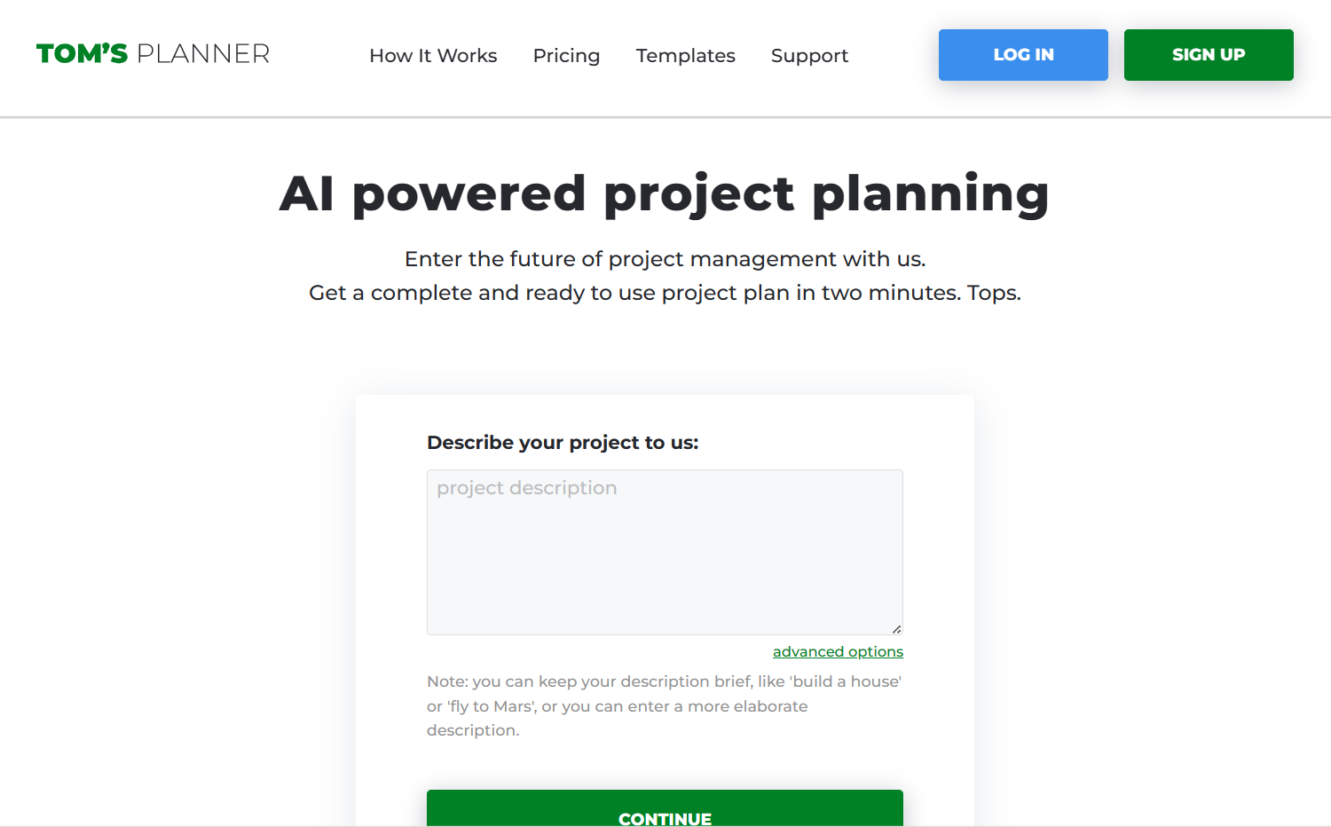 Tomsplanner